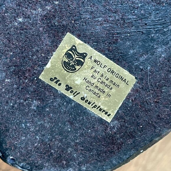 Vintage A Wolf Originals Canada Sculpture Igloo Sled Inuit Eskimo First Nations - Picture 10 of 10